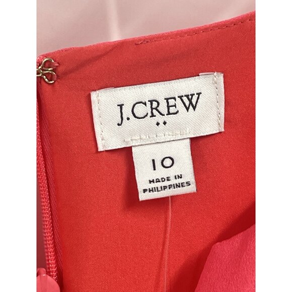J Crew Coral Suiting Dress Sleeveless Minimalist Workwear Summer Sz 10 NWT BO652 - Picture 3 of 7